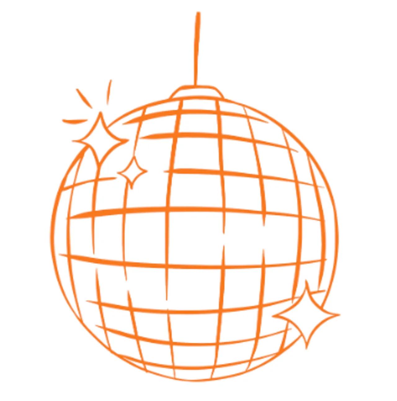 Orange discokula ikon
